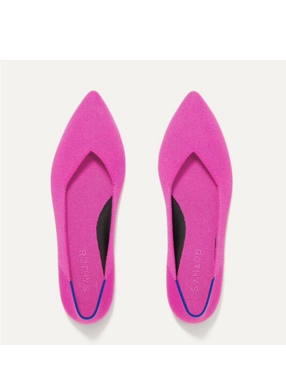 Rothy's Hot Pink Pointed Knit Flats